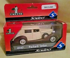 PACKARD SEDAN 1:43 SCALE SOLIDO 4047 FRANCE BROWN TAN DIE CAST L'AGE D'OR CASE. picture