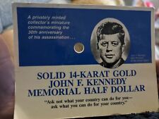 14kt GOLD JOHN F. KENNEDY MEMORIAL HALF DOLLAR Miniature Half Dollar picture