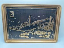 Vintage 1933 Chicago World’s Fair A Century Of Progress Copper Tray Original Box picture