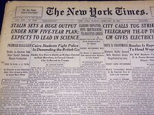 1946 FEB 10 NEW YORK TIMES - STALIN SETS A HUGE PROFIT UNDER NEW PLAN - NT 877 picture
