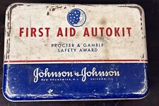 Vintage Procter & Gamble FIRST AID AUTO KIT Safety Award w/Contents Metal Box picture