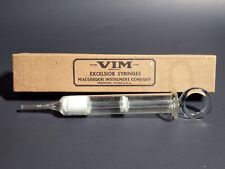 Vintage VIM Excelsior Syringe MacGregor Instruments Co Glass Syringe 1 oz USA picture