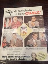 1951 CAMEL CIGARETTES MAG. AD - BASEBALL PLAYERS - Bob Lemon, Raschi, Konstanty picture