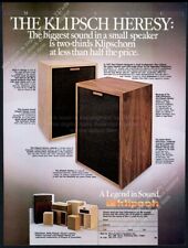 1980 Klipsch Heresy speakers photo vintage print ad picture