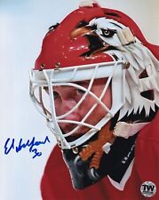 ED BELFOUR Autographed Photo (8 x 10) - Chicago Blackhawks Mask - TW PRESTIGE picture
