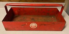 vintage MAC TOOLS RED OPEN TOOL BOX TOTE ----- SEE PICS picture