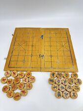 Vintage Chinese Chess Board Xiangqi Set, Game Board, Asian Chinese Wooden Chess picture