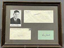 1965 Richard Nixon & Barry Goldwater Autographs w/ Envelopes; Framed picture
