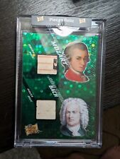 MOZART, BACH 2023 SUPER BREAK PIECES OF THE PAST DOUBLE GREEN RELIC 1/1 picture