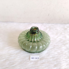 19c Vintage Green Melon Design Oil Lamp Base USA Decorative Collectible GL563 picture