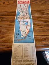 Vintage Rare 1953 St Johns River Trail The Inland Route To Miami Strip Map FL picture