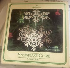 Hallmark Vintage 1980 Snowflake Chime Ornament 1-2.75