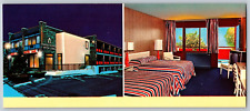 Yankee Clipper Motor Lodge Long Island New York Bed TV Ad Postcard picture