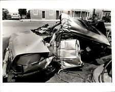 LD359 1986 Original Bill Belknap Photo FATAL FALL RIVER CAR CRASH WRECKAGE SITE picture