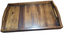 Vintage Handmade Wooden Serving Tray Rustic Farmhouse Dovetail Design 18 3/4