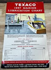 Vintage Texaco 1957 Marine Lubrication Chart picture