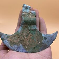 Amazing Old Rare Bronze Near Eastern Wonderful Excellent Tiger on Top AXE picture