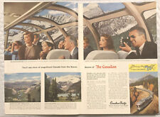 Vintage 1957 Original Print Ad Two Page - Canadian Pacific - Scenic Domes picture