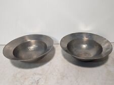 Lot of 2 Antique Metal Bowls with Texture, 12