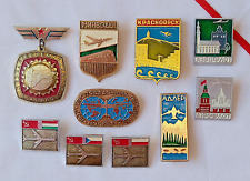Soviet Aeroflot badge vintage Lot 10x USSR civil Aviation Russian Airlines pins picture