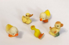 Lot of 5  Vintage Miniature Dollhouse Duck Figurines picture