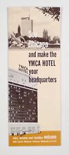 1960s CHICAGO'S YMCA HOTEL brochure WABASH AVENUE tourist information  picture