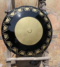 The Royal Opulence: Premium Black and Golden Round Medieval Shield picture
