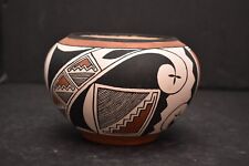 Acoma Pueblo Pottery Jar Jug Fine Line 6.5