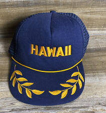 Vintage Hawaiian Headwear Label - HAWAII Leafs (Adjustable Snap Back) Mesh Cap picture