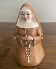 RARE VNTAGE Hirsch of California Pottery Praying Nun Cookie Jar picture