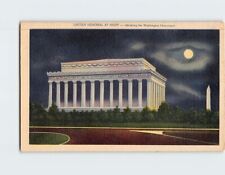 Postcard Lincoln Memorial at Night Washington DC USA picture