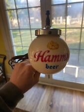 RARE Hamm's Beer Globe Light Wall Sconce Sign Vintage Bar Lamp Tested Working picture
