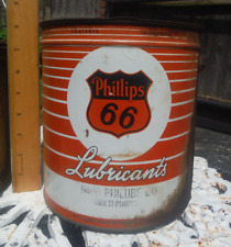 ANTIQUE/VINTAGE PHILLIPS 66 LUBRICANT 10 LB GREASE ADVERTISING CAN  9430 PHILUBE picture