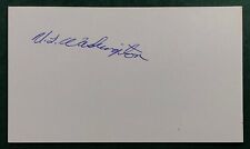 U. L. WASHINGTON BASEBALL AUTOGRAPH INDEX CARD picture