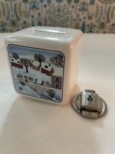 Villeroy & Boch Christmas Village Porcelain Coin Bank Cube picture