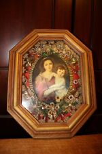 ANTIQUE RELIC GERMAN MONASTERY ART WORK OUR LADY VIRGIN MARY JESUS CHRIST FIGURE picture