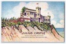 c1910 Julius Castle Overlooking Beautiful San Francisco Bay CA Postcard picture