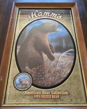 1993 Hamms Beer Mirror American Bear Collection Grizzly Bear Pabst Limited Vtg picture