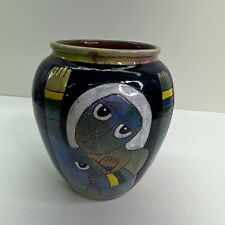 Washington Ledesma Character Vase hand painted and signed 1993 picture