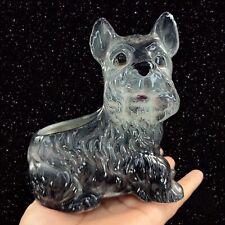 1980s SARSAPARILLA Ceramic Scottie Terrier Dog Planter Vase Whimsical Figural picture