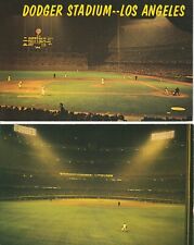 (2) Los Angeles Dodgers Dodger Stadium Postcards - Scarce Interior Views picture