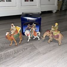 Fontanini Heirloom Nativity Three Kings On Animals 5” Collection - 3pc 1992 VTG picture