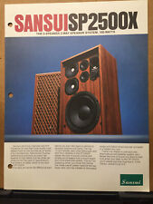 Vtg Sansui Catalog Insert ~ SP2500X Speaker Spec Sheet ~ Original Brochure picture