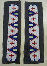 Handmade Old American Sioux Style 2 Beaded Stripes 2 x 12 inches powwow NBD57 picture