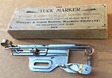 Antique Willcox Gibbs sewing Machine Tuck Maker & Narrow hemmer picture