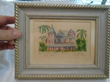 Original Watercolor Art Key West The Southernmost House 5 3/4