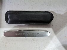 Schrade Walden Cadillac Craftsman Pocket Knife Razor Blade Stainless / Sheeth  picture