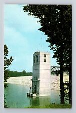 Rockville IN-Indiana, Mansfield Dam And Reservoir, Antique, Vintage Postcard picture