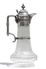 Continental Silver-Mounted Cut-Glass Wine Carafe picture