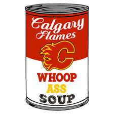 Calgary Flames Can Of Whoop A** Vinyl Decal / Sticker 10 sizes Tracking picture